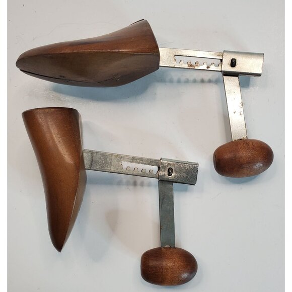 Adjustable Wooden Shoe Stretchers 2-1/2 Metal Hardware 8.5-10-5" - Picture 5 of 16